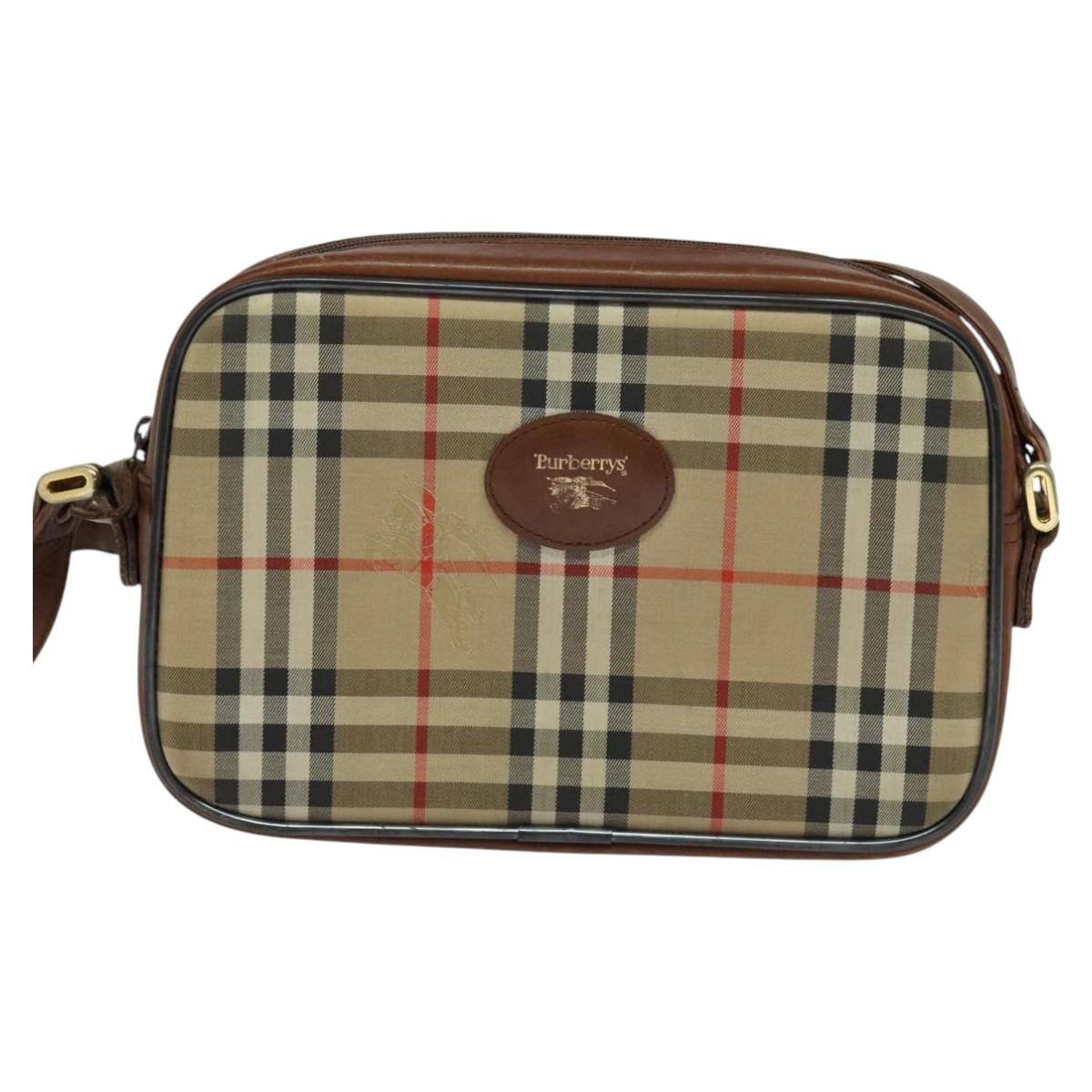 Burberry Camera Bag Vintage Check Canvas Medium