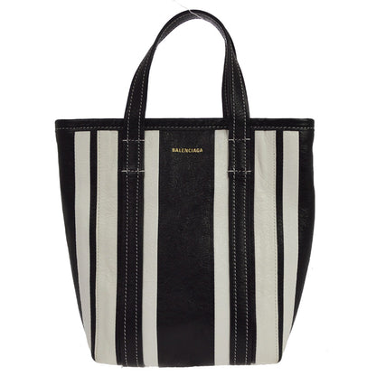 Balenciaga Barbes East West Shopper Tote Striped Leather Medium