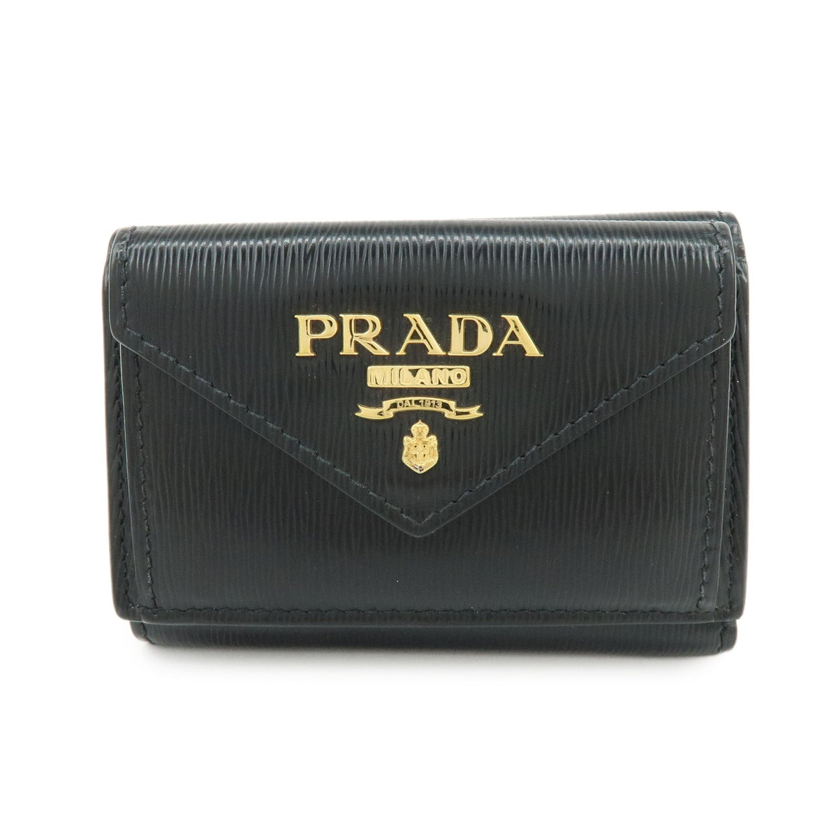 Prada Envelope Trifold Saffiano Leather Compact