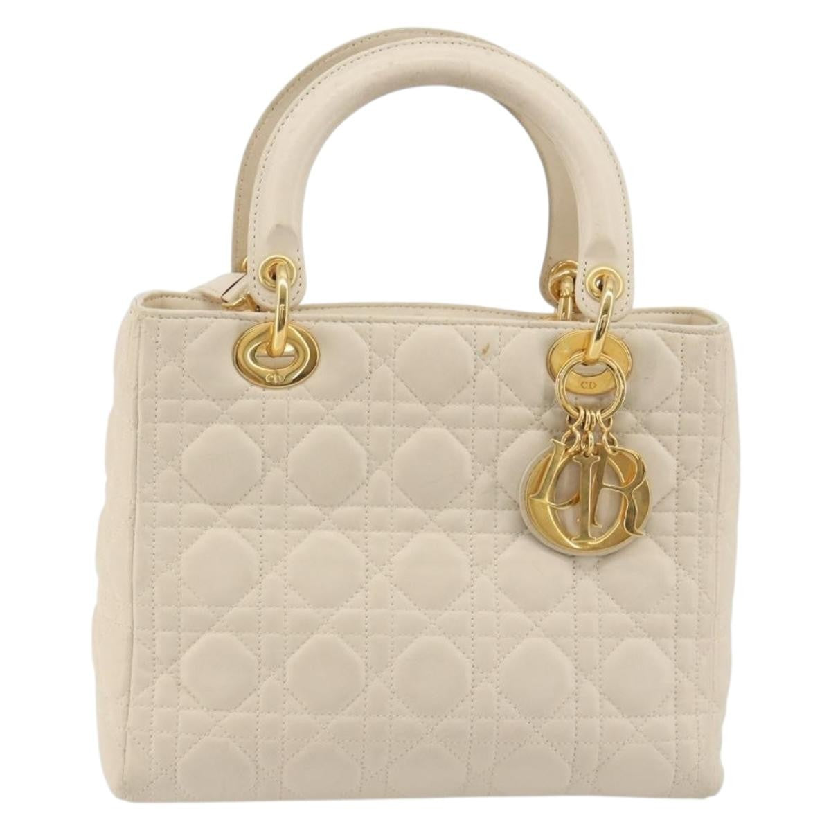 Christian Dior Lady Dior Cannage Quilt Lambskin East West