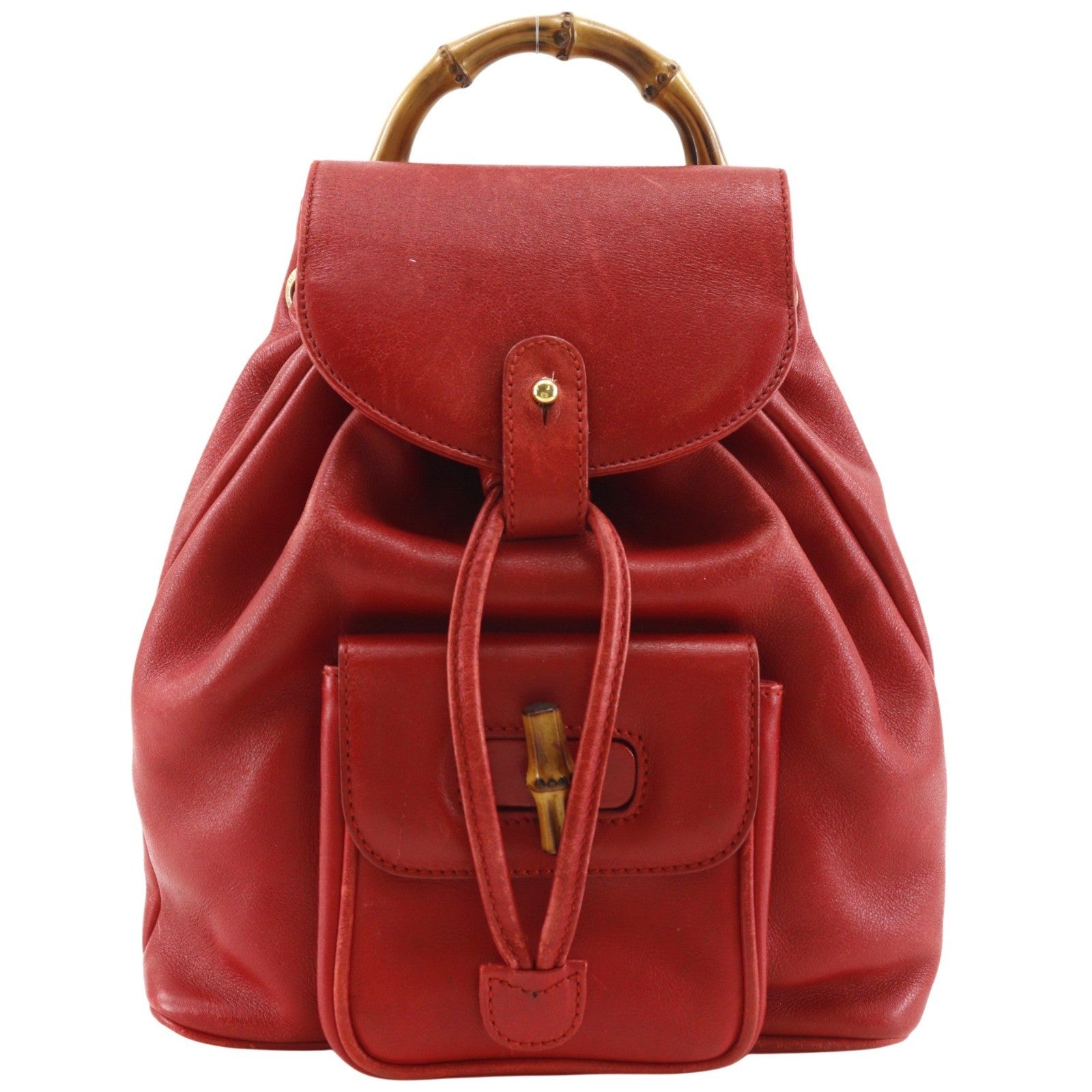 Gucci Vintage Bamboo Backpack Leather Mini