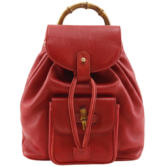 Gucci Vintage Bamboo Backpack Leather Mini
