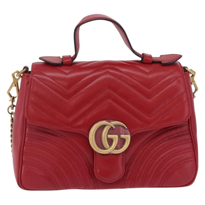 Gucci GG Marmont Top Handle Matelasse Leather Small