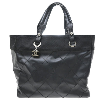 Chanel Biarritz Tote Quilted Coated Canvas Large