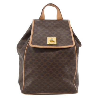 Celine Vintage Drawstring Flap Macadam Coated Canvas Product Image