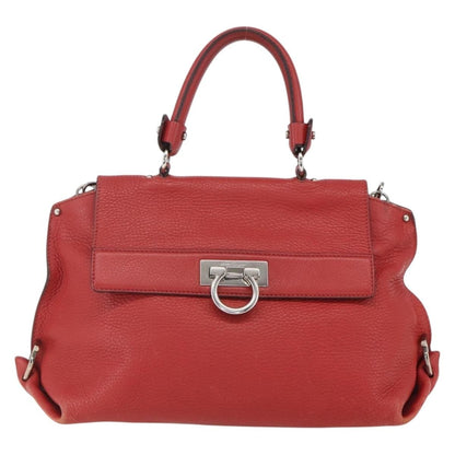 Salvatore Ferragamo Sofia Satchel Grainy Leather Large