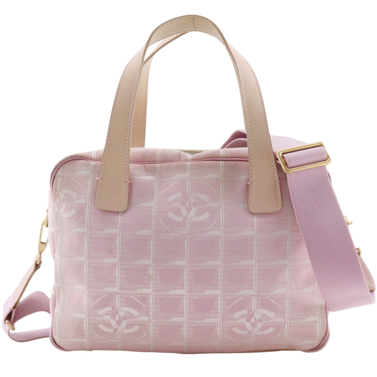 Chanel Travel Line Convertible Satchel Nylon Medium