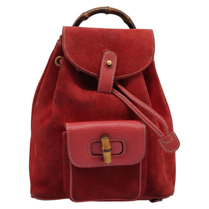 Gucci Gucci bamboo backpack daim mini