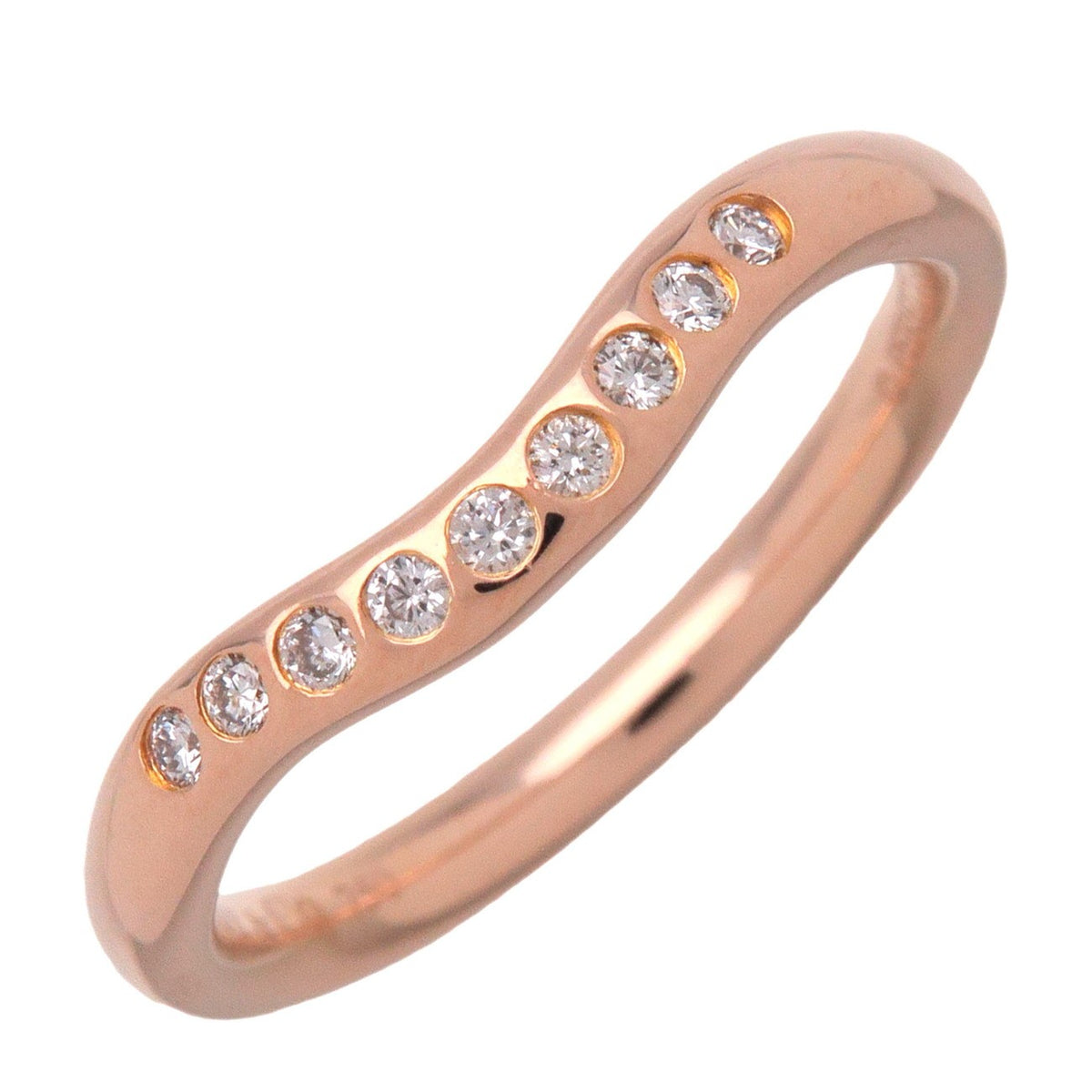 Tiffany & Co. Elsa Peretti Curved Wedding Band 18K Yellow Gold with Diamond Product Image