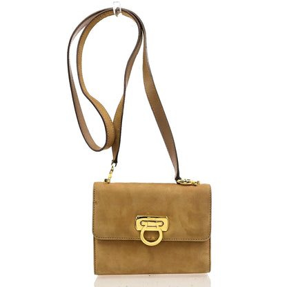 Salvatore Ferragamo Gancini Flap Suede Product Image