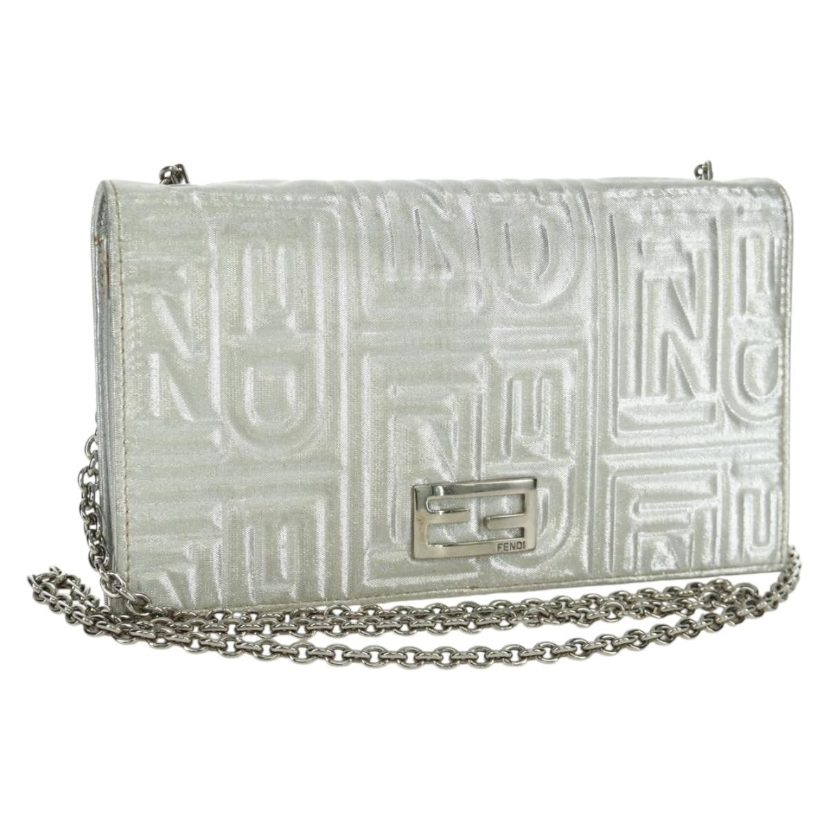 Fendi Wallet on Chain Logo Embossed Leather Product Image