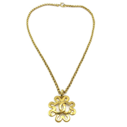 Chanel CC Flower Pendant Necklace Metal Product Image