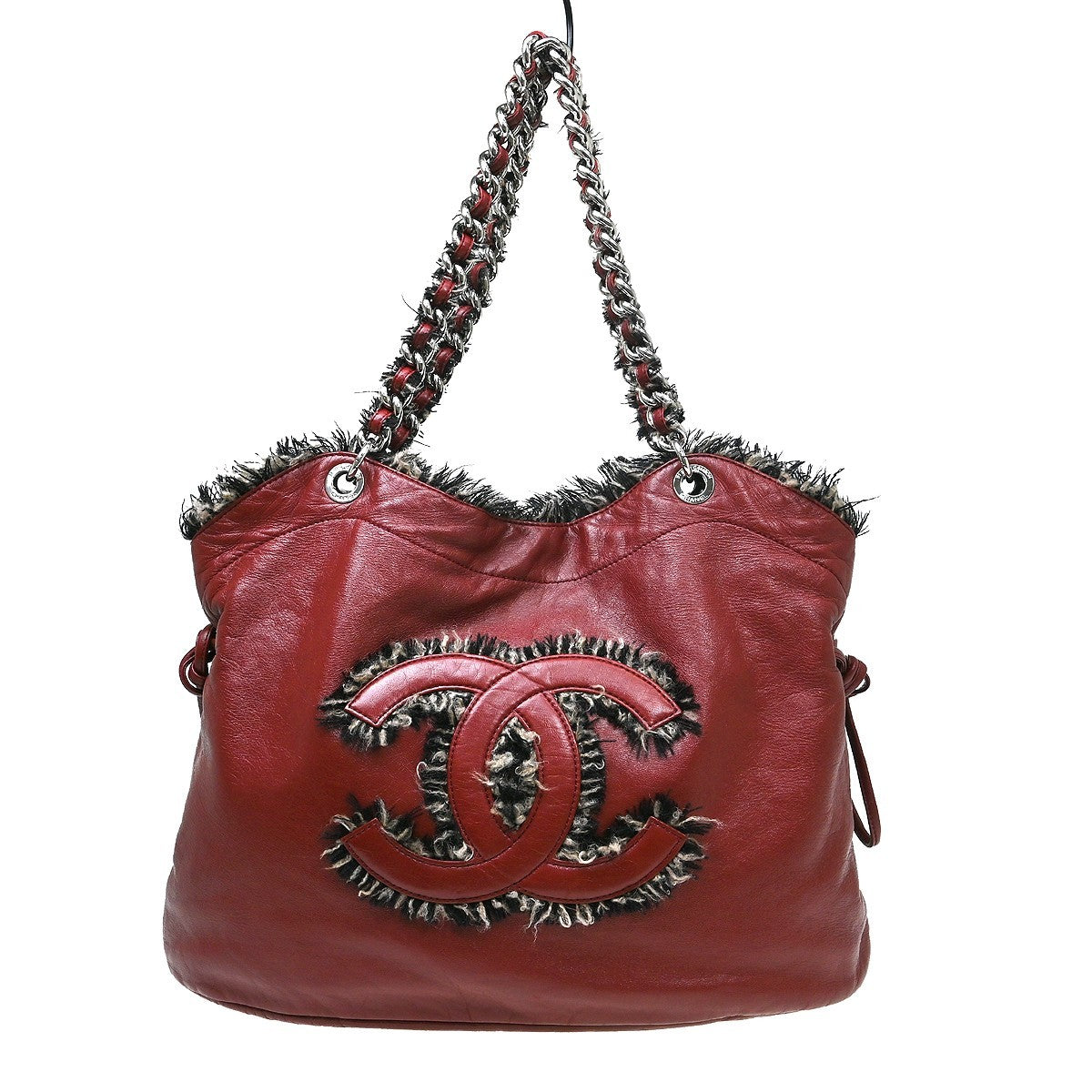 Chanel Funny Tweed Bon Bon Tote Lambskin Large