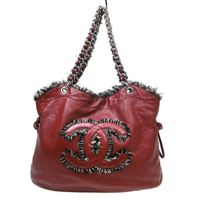 Chanel Funny Tweed Bon Bon Tote Lambskin Large