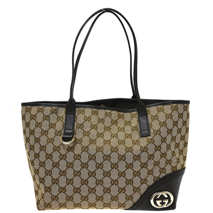 Gucci New Britt Tote GG Canvas and leather Medium