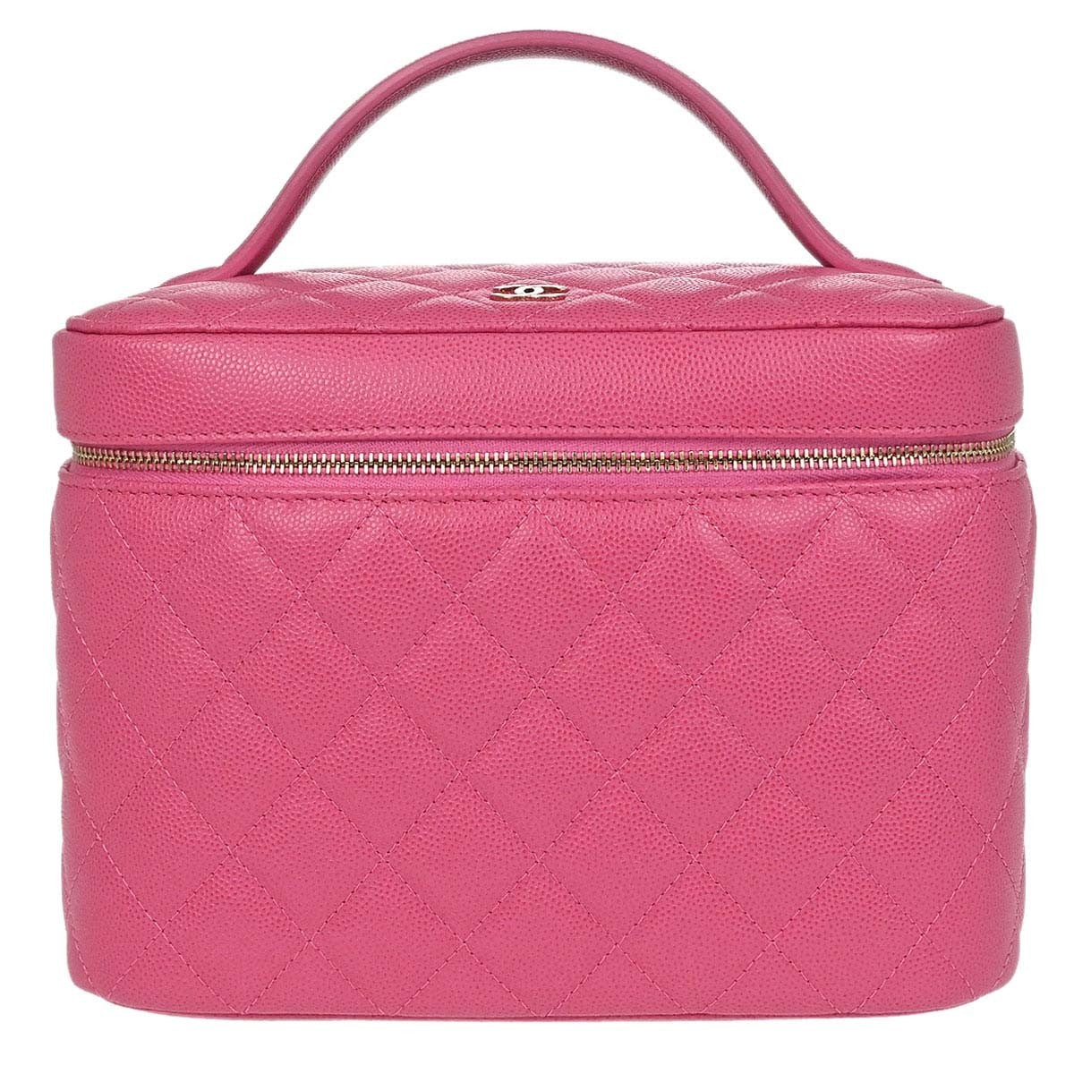 Chanel Vintage Timeless Cosmetic Case Caviar Large