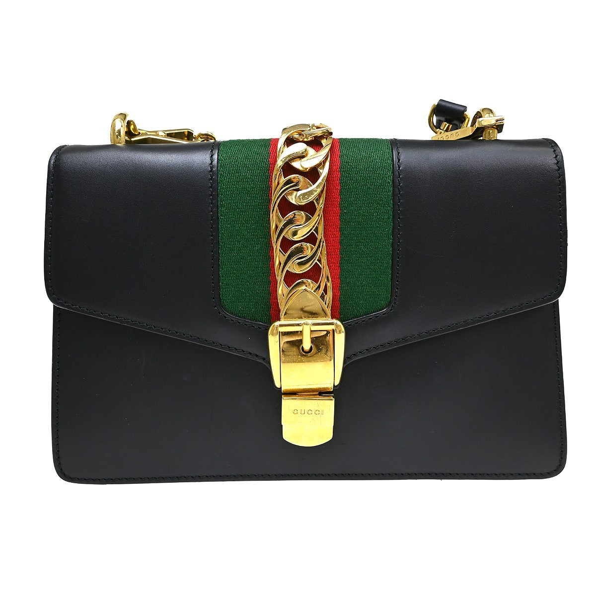 Gucci Sylvie Chain Leather Mini