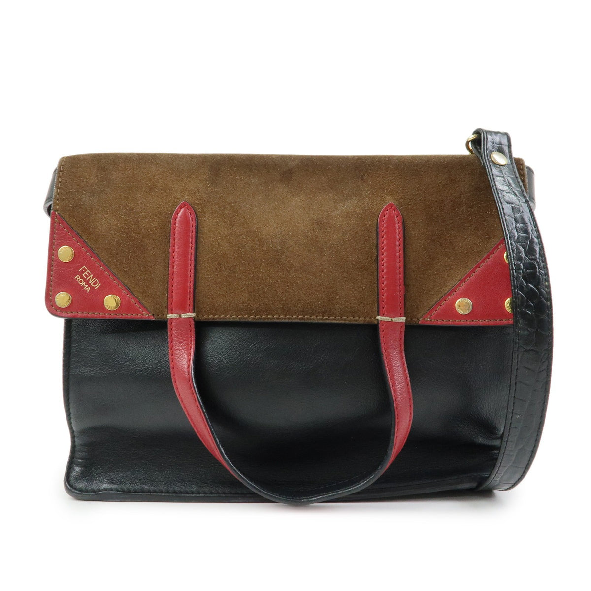 Fendi Flip Leather and Suede Regular