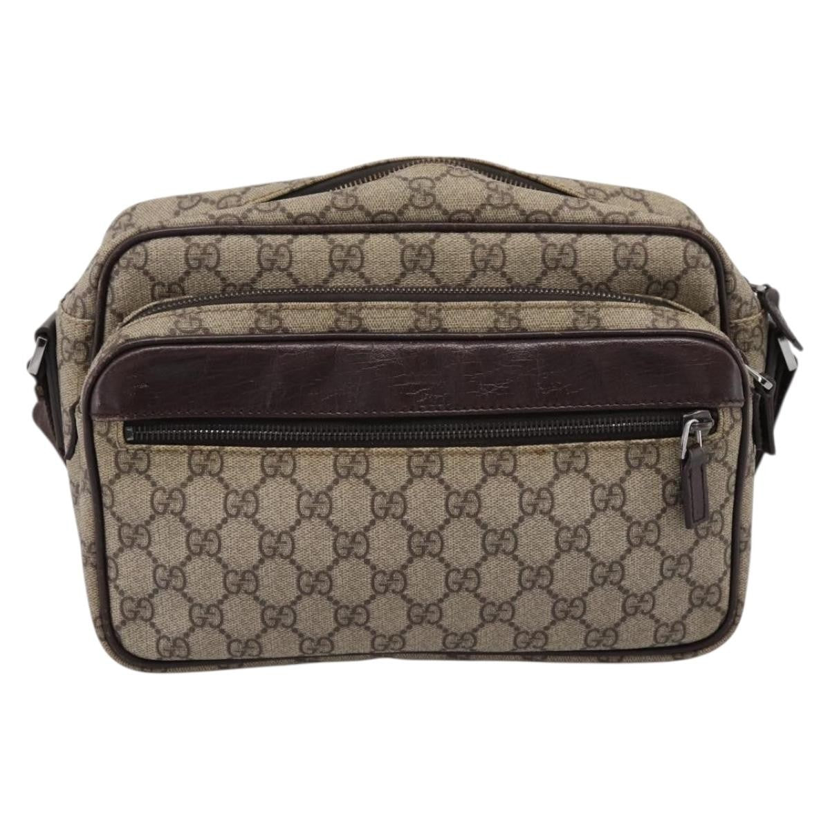 Gucci Front Zip Pocket Messenger GG Coated Canvas medium