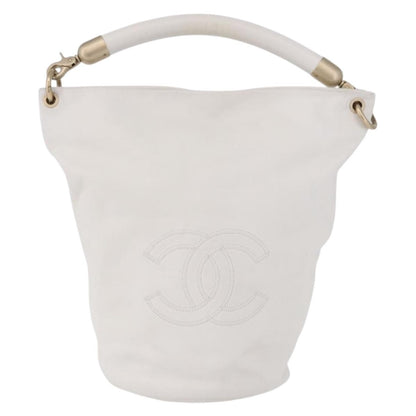 Chanel Vintage CC Handle Bucket Leather Large