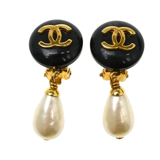Chanel CC Pearl Teardrop Metal and Faux Pearls Product Image