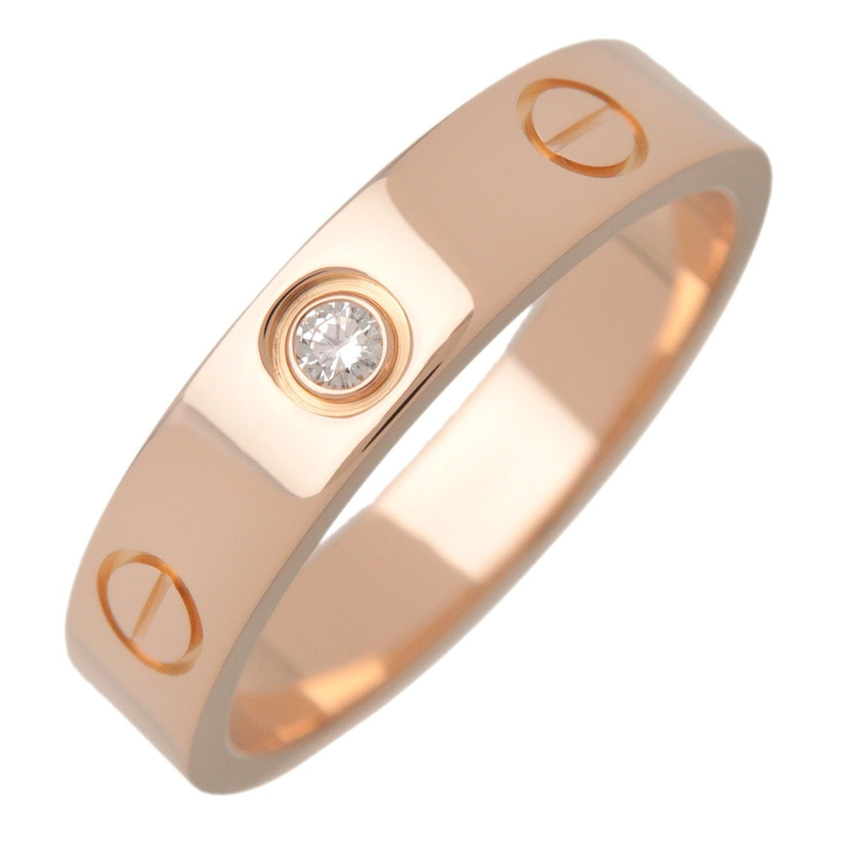Cartier Love Wedding Band 1 Diamond 18K Rose Gold with Diamond Product Image