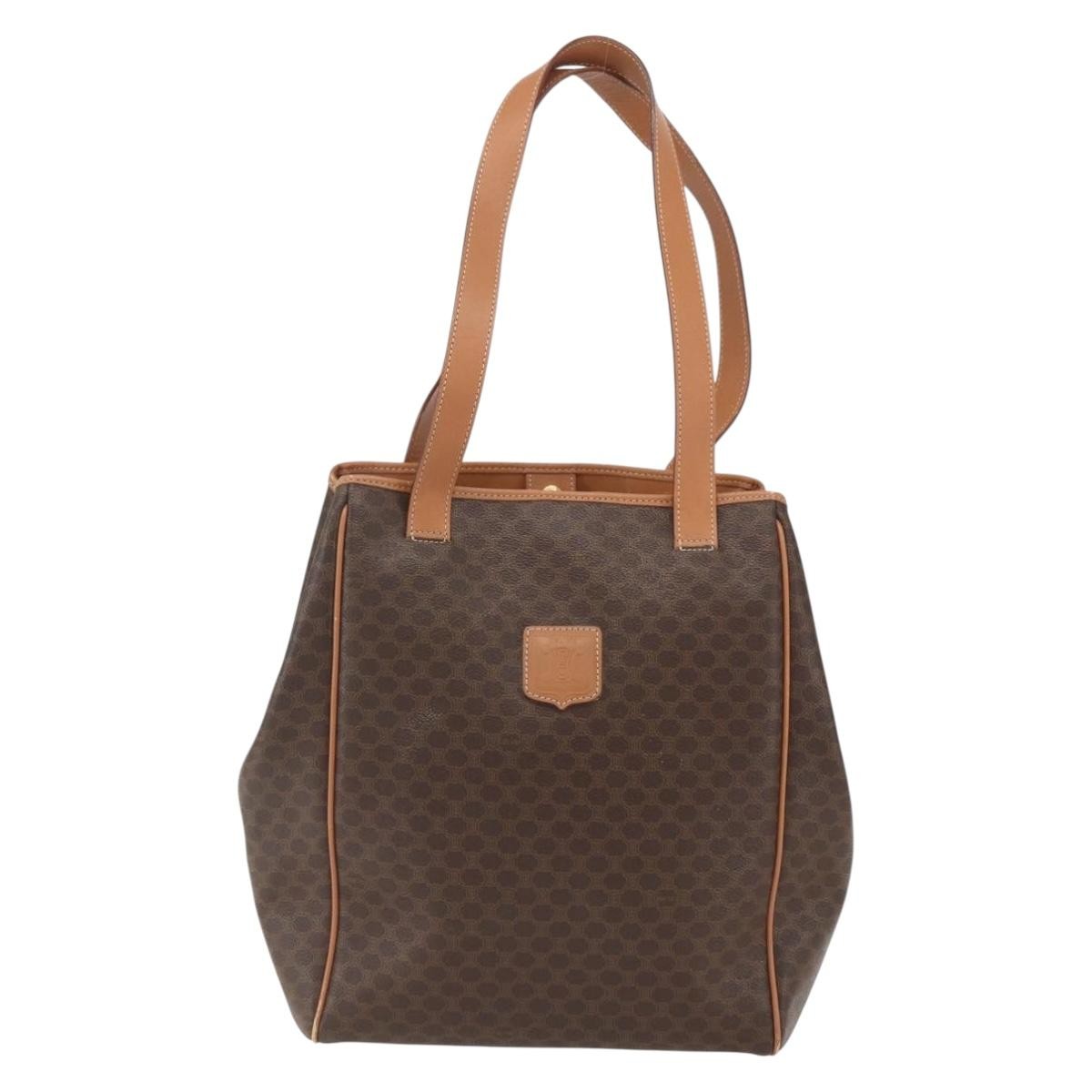 Celine Vintage Macadam Shoulder Bag Canvas and Leather Product Image