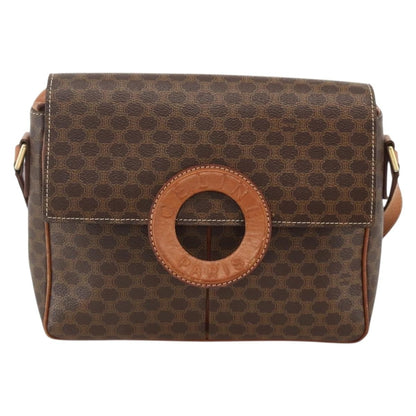 Celine Vintage Macadam Circle Logo Canvas and Leather Product Image