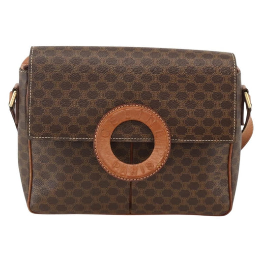 Celine Vintage Macadam Circle Logo Canvas and Leather Product Image