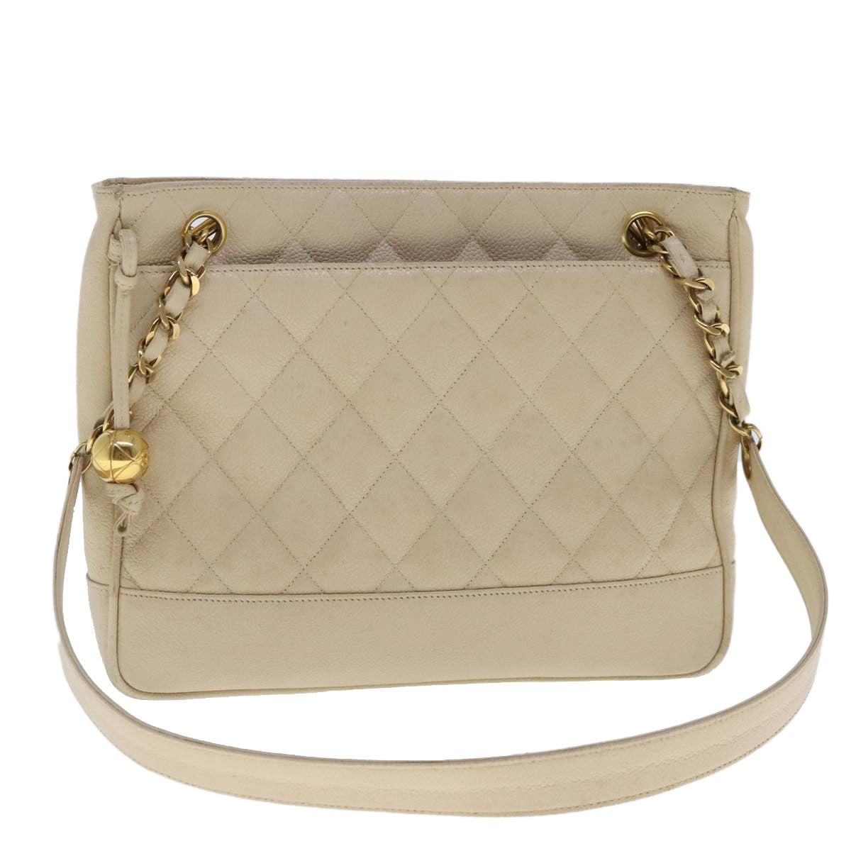 Chanel Vintage Slit Pocket Quilted Caviar Medium