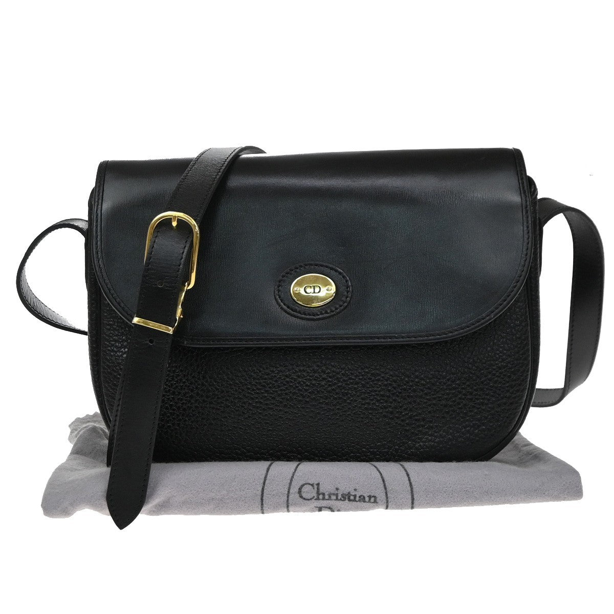 Christian Dior Vintage CD Flap Leather Medium