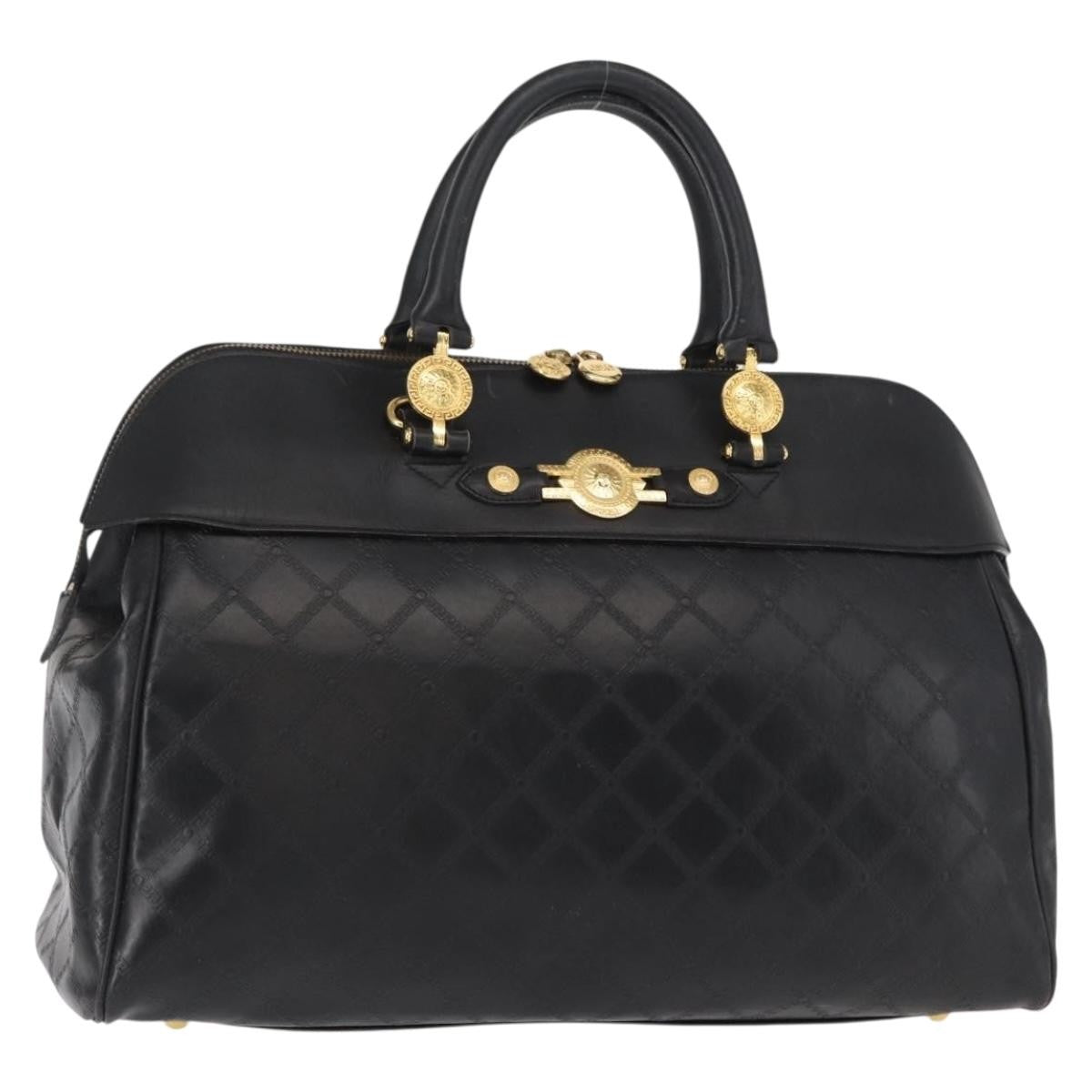 Versace Vintage Sun Duffle Embossed Leather Large