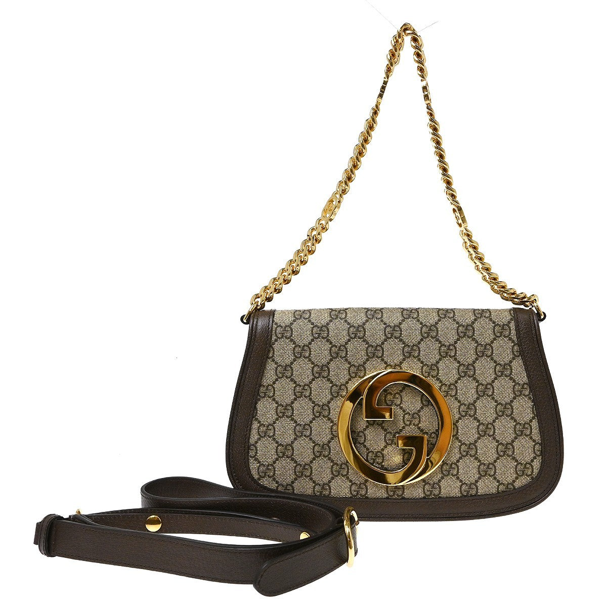 Gucci Blondie NM Chain Flap GG Coated Canvas Small