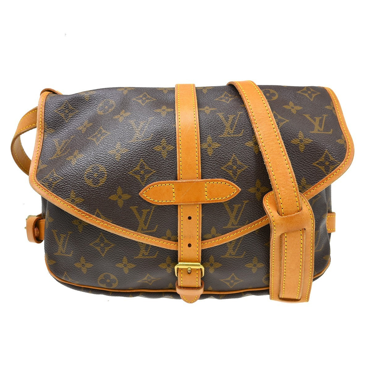 Louis Vuitton Saumur Handbag Monogram Canvas 30