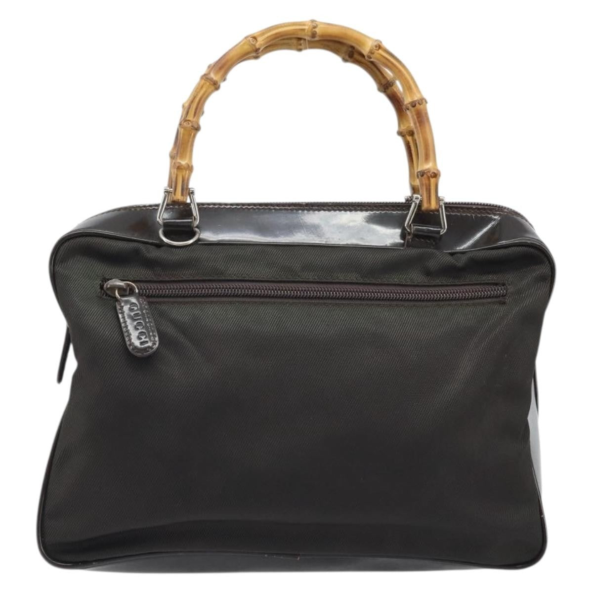 Gucci Vintage Bamboo Handle Bag Nylon Product Image