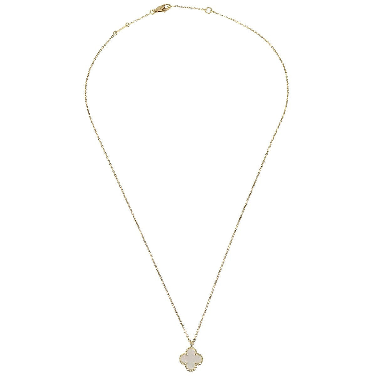 Van Cleef & Arpels Vintage Alhambra Pendant Necklace 18K Yellow Gold and Mother of Pearl Product Image