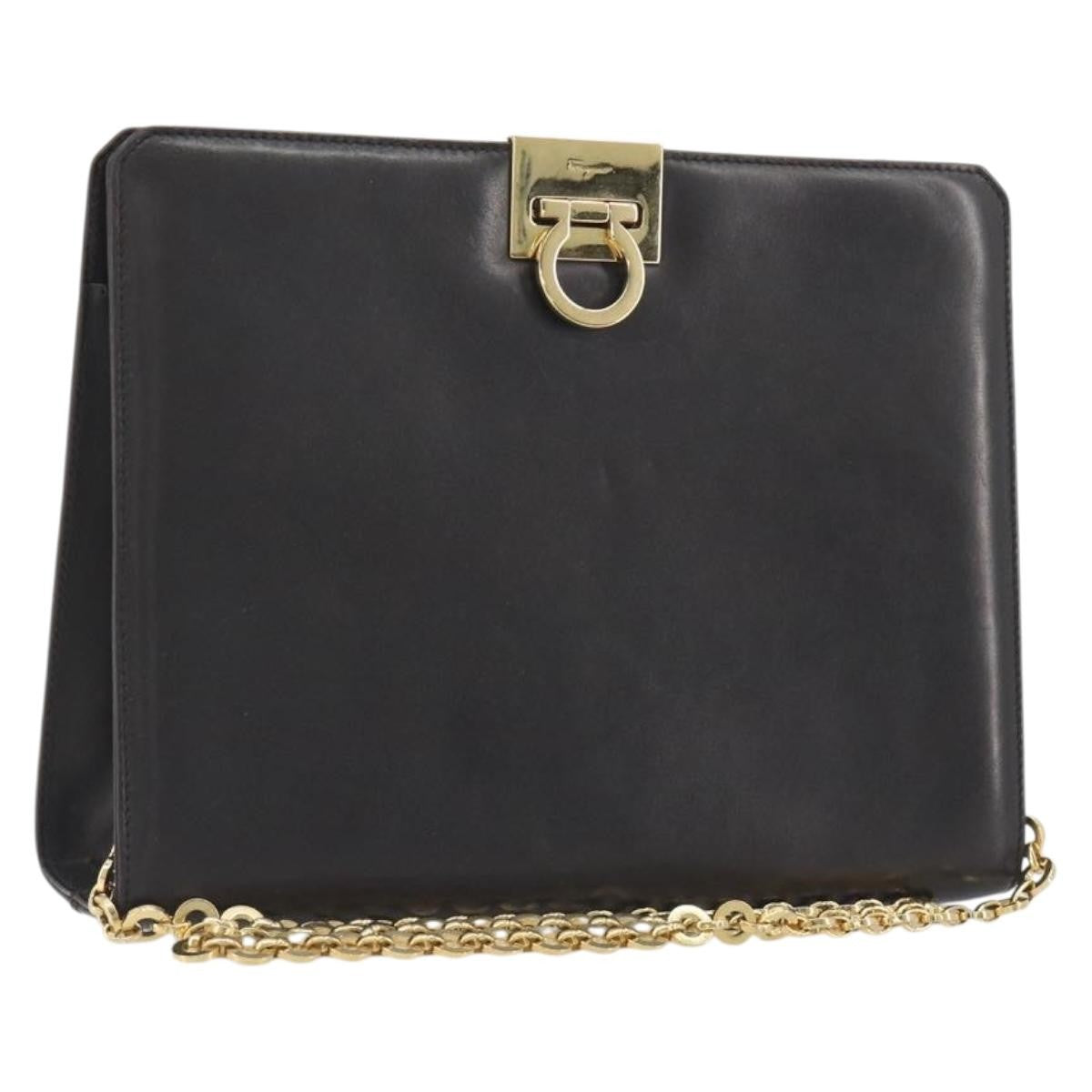 Salvatore Ferragamo Vintage Gancini Chain Leather Medium