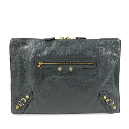 Balenciaga Zip Around Giant Studs Clutch Leather Medium