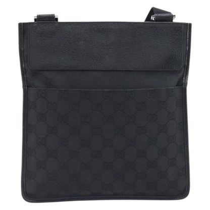 Gucci Vintage Flat Messenger GG Canvas and Leather Small