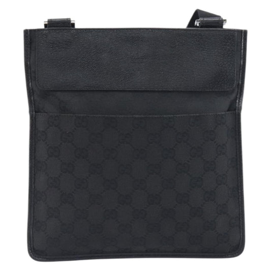 Gucci Vintage Flat Messenger GG Canvas and Leather Small