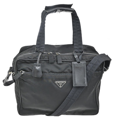 Prada Expandable Front Zip Boston Tessuto Large