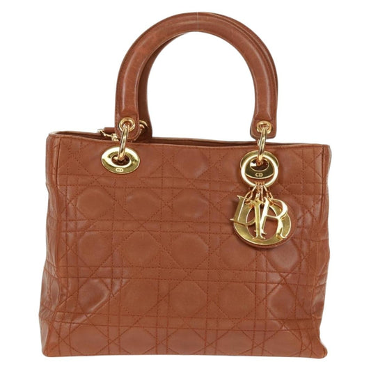 Christian Dior Vintage Lady Dior Bag Cannage Quilt Lambskin Medium