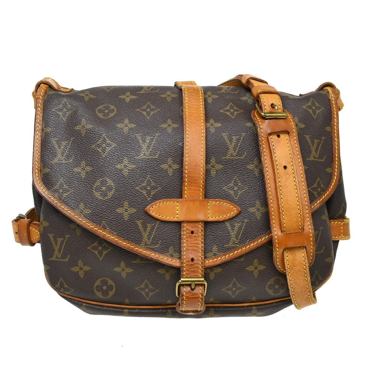 Louis Vuitton Saumur Handbag Monogram Canvas 30