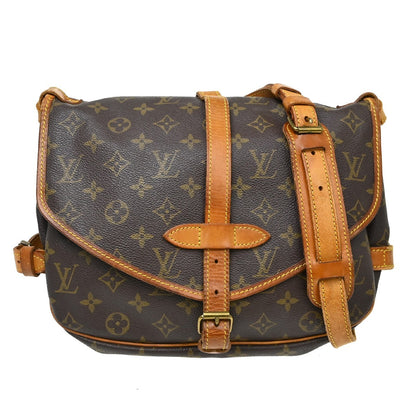 Louis Vuitton Saumur Handbag Monogram Canvas 30