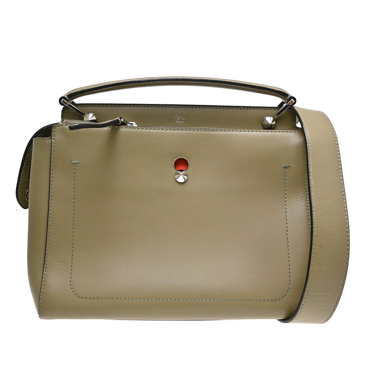 Fendi DotCom Convertible Satchel Leather Medium