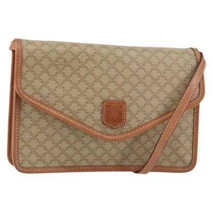 Celine Vintage Macadam Shoulder Bag Canvas Medium