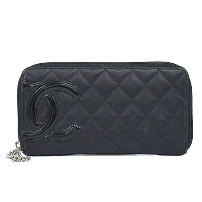 Chanel Cambon Zip Around Quilted Lambskin Long