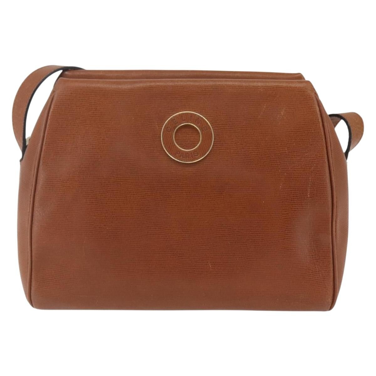 Celine Vintage Circle Logo Leather Small