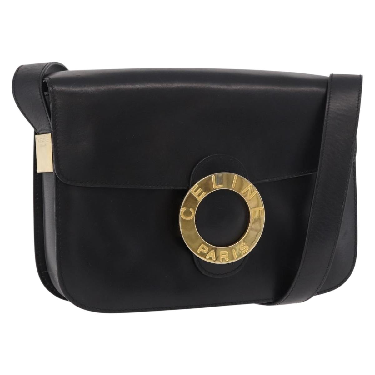 Celine Vintage Circle Logo Leather Small