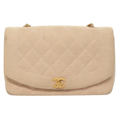 Chanel Vintage Diana Flap Quilted Canvas Small